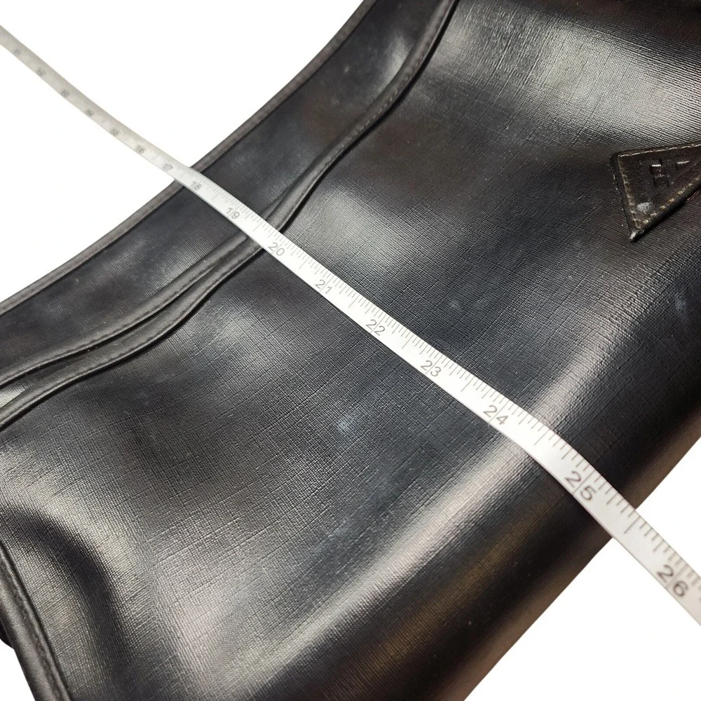 Liz Claiborne Black Faux Leather Slim Crossbody Bag